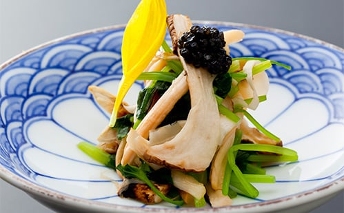 秋の味、秋の香りを「松茸のお浸し」で 秋の味、秋の香りを「松茸のお浸し」で