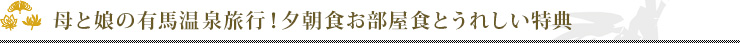 母と娘の有馬温泉旅行!夕朝食お部屋食とうれしい特典