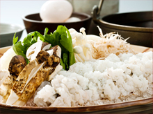 国産天然活鱧（はも）をお好みの鍋懐石で　早松茸入りお得バージョン