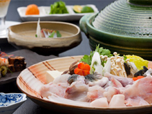 【冬の味覚】ふぐの本場・下関直送 天然活ふぐちり鍋懐石(下関産天然河豚)