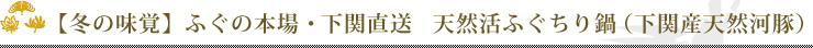 【冬の味覚】ふぐの本場・下関直送 天然活ふぐちり鍋懐石(下関産天然河豚)