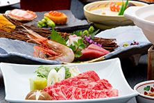 旬の魅力あふれるお献立に選りすぐりの神戸牛を使った一品をご用意!