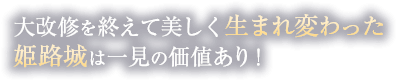 大改修を終えて美しく生まれ変わった姫路城は一見の価値あり！