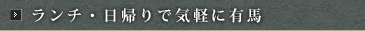 ランチ・日帰りで気軽に有馬